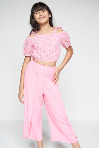 Pink Schiffli Top-Bottom Set, Pink, image 2